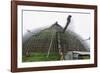 Workers and Scaffolding on the Abhayagiri Dagoba-Christian Kober-Framed Photographic Print