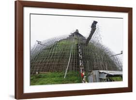Workers and Scaffolding on the Abhayagiri Dagoba-Christian Kober-Framed Photographic Print