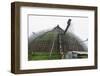 Workers and Scaffolding on the Abhayagiri Dagoba-Christian Kober-Framed Photographic Print