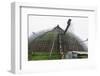 Workers and Scaffolding on the Abhayagiri Dagoba-Christian Kober-Framed Photographic Print