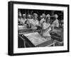 Workers at Ann Page Plant Transferring Spaghetti from Bins into Rows of Cans-null-Framed Photographic Print