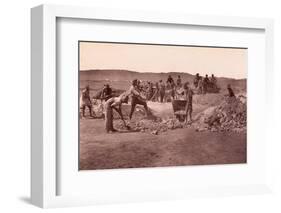 Workers at Gold Mine-null-Framed Photographic Print