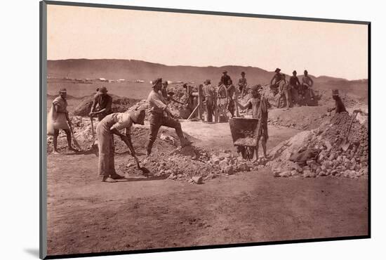 Workers at Gold Mine-null-Mounted Photographic Print