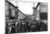 Workers at the Entrance of a Billancourt Factory, Paris, 1931-Ernest Flammarion-Mounted Giclee Print