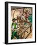 Workers Attack the Blackburn Home of James Hargreaves to Destroy His Invention, the Spinning Jenny-Peter Jackson-Framed Giclee Print