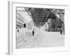 Workers Clearing after Blizzard-null-Framed Photographic Print