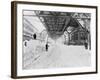 Workers Clearing after Blizzard-null-Framed Photographic Print