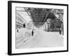 Workers Clearing after Blizzard-null-Framed Photographic Print