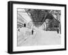 Workers Clearing after Blizzard-null-Framed Photographic Print