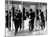 Workers Clocking in at the Gates on Labour Square-John Phillips-Mounted Premium Photographic Print