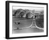 Workers Complete the Catwalks for the Golden Gate Bridge-null-Framed Premium Photographic Print