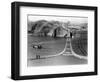 Workers Complete the Catwalks for the Golden Gate Bridge-null-Framed Photographic Print