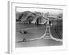 Workers Complete the Catwalks for the Golden Gate Bridge-null-Framed Photographic Print