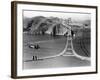 Workers Complete the Catwalks for the Golden Gate Bridge-null-Framed Photographic Print