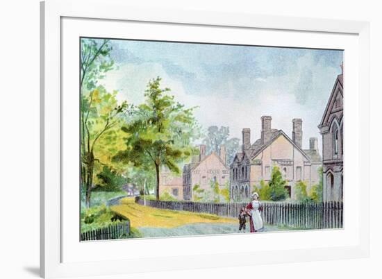 Workers' Cottages at Bournville, Birmingham, 1892-null-Framed Giclee Print