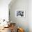 Workers Cuts Young Sprouts from a Plane Tree at an Avenue at the River Main-null-Framed Photographic Print displayed on a wall