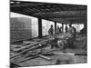 Workers During Construction of Seagrams Building-Frank Scherschel-Mounted Photographic Print