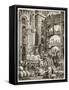 Workers Going About their Business in a Warehouse-Gustave Doré-Framed Stretched Canvas