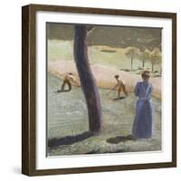 Workers in a Field at Kandern, Painted in July 1907-Edgar Degas-Framed Giclee Print