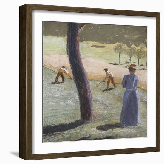 Workers in a Field at Kandern, Painted in July 1907-Edgar Degas-Framed Giclee Print