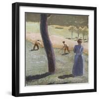 Workers in a Field at Kandern, Painted in July 1907-Edgar Degas-Framed Giclee Print