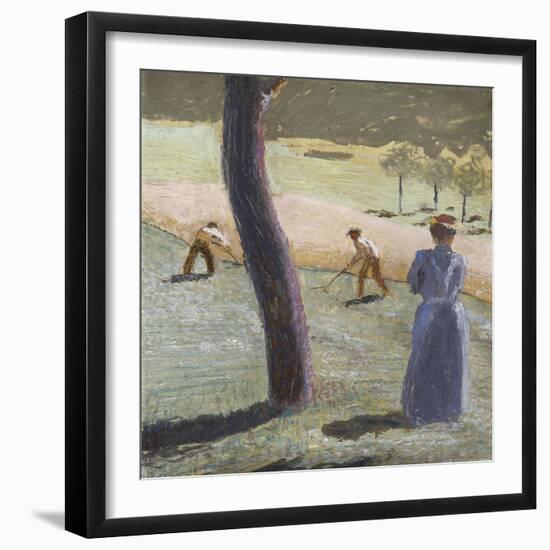 Workers in a Field at Kandern, Painted in July 1907-Edgar Degas-Framed Giclee Print