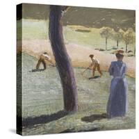 Workers in a Field at Kandern, Painted in July 1907-Edgar Degas-Stretched Canvas