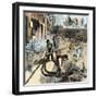 Workers Laying Pipes for Electrical Cables on the Streets of New York, United States, 1882. Colour-null-Framed Giclee Print