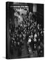 Workers Leaving Jones and Laughlin Steel Plant at 3 P.M. Shift-Margaret Bourke-White-Stretched Canvas