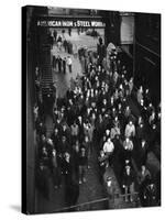 Workers Leaving Jones and Laughlin Steel Plant at 3 P.M. Shift-Margaret Bourke-White-Stretched Canvas