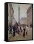 Workers Leaving Maison Paquin, in Rue De La Paix, with Place Vendomen in Background, 1906-Jean Béraud-Framed Stretched Canvas