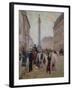 Workers Leaving Maison Paquin, in Rue De La Paix, with Place Vendomen in Background, 1906-Jean Béraud-Framed Giclee Print