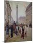 Workers Leaving Maison Paquin, in Rue De La Paix, with Place Vendomen in Background, 1906-Jean Béraud-Mounted Giclee Print