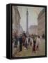 Workers Leaving Maison Paquin, in Rue De La Paix, with Place Vendomen in Background, 1906-Jean Béraud-Framed Stretched Canvas