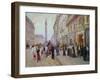 Workers Leaving the Maison Paquin, in the Rue de La Paix, circa 1900-Jean Béraud-Framed Giclee Print