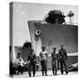 Workers Leaving the Sun Shipbuilding and Drydock Co. Shipyards-null-Stretched Canvas