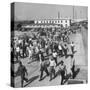 Workers Leaving the Sun Shipbuilding and Drydock Co. Shipyards-null-Stretched Canvas