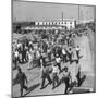 Workers Leaving the Sun Shipbuilding and Drydock Co. Shipyards-null-Mounted Photographic Print