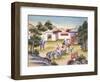 Workers Meal Time, from "The Process of Manufacturing Silk in 24 Stages"-null-Framed Giclee Print