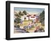 Workers Meal Time, from "The Process of Manufacturing Silk in 24 Stages"-null-Framed Giclee Print