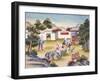 Workers Meal Time, from "The Process of Manufacturing Silk in 24 Stages"-null-Framed Giclee Print