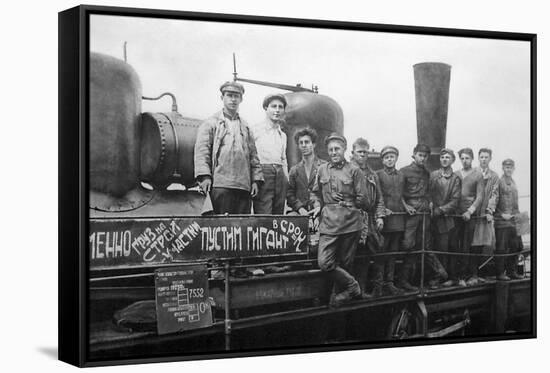 Workers of Magnitogorsk, USSR, 1932-null-Framed Stretched Canvas