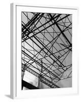 Workers on Roof Girders During the Construction of New Carnegie-Illinois Steel Plant-Margaret Bourke-White-Framed Photographic Print