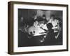 Workers on the Fort Blanding Site Playing a Game of Poker-Thomas D^ Mcavoy-Framed Premium Photographic Print