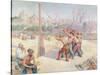 Workers on the Quai De La Seine at Billancourt, 1902-3-Maximilien Luce-Stretched Canvas