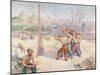 Workers on the Quai De La Seine at Billancourt, 1902-3-Maximilien Luce-Mounted Giclee Print