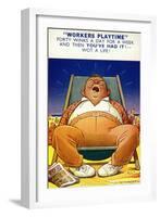 "Workers Playtime"-null-Framed Giclee Print