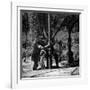 Workers Putting Another Length of Pipe on the Drill at the Petrolia Well-null-Framed Photographic Print