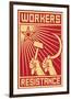 Workers Resistance Poster-null-Framed Premium Giclee Print