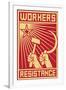 Workers Resistance Poster-null-Framed Art Print